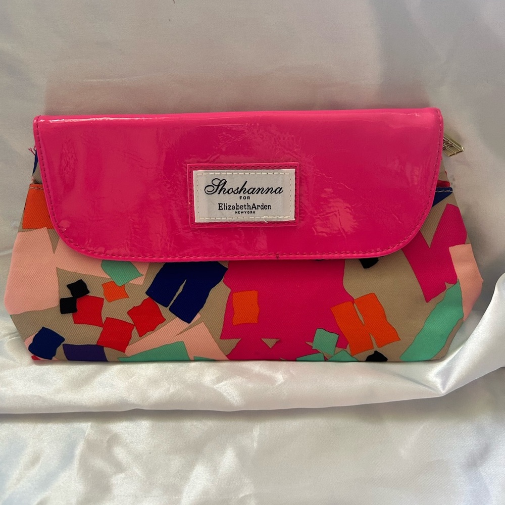 Shoshanna for Elizabeth Arden colorful patterned makeup clutch